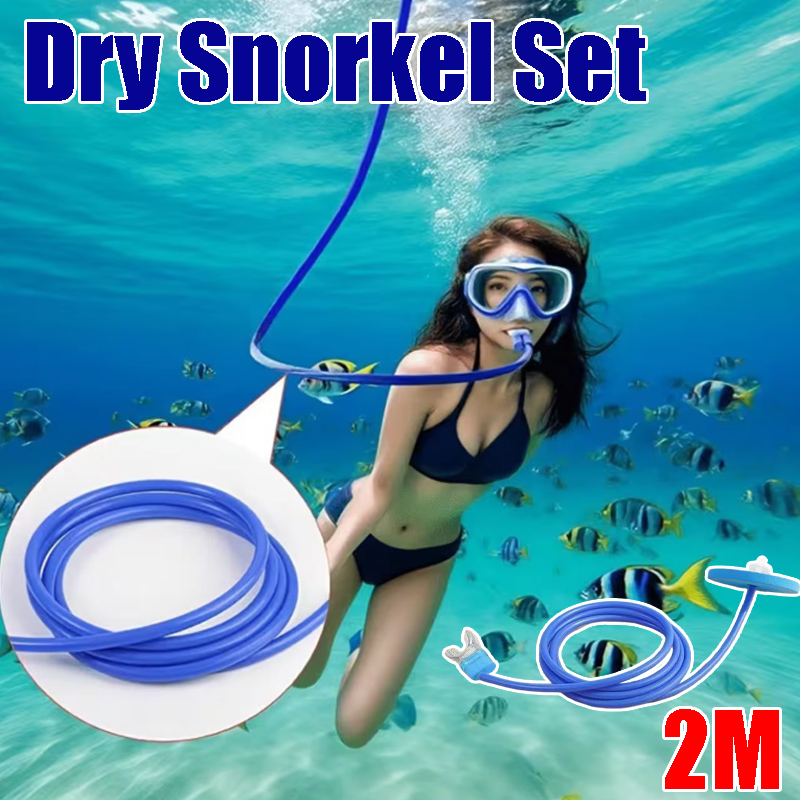 Snorkel Dry Top - Profesyonel Tam Yüz Şnorkel Maskesi, Kuru